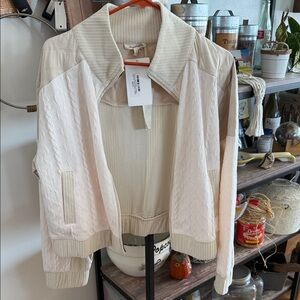 Mystree Pale Pink Quilted Bomber Jacket